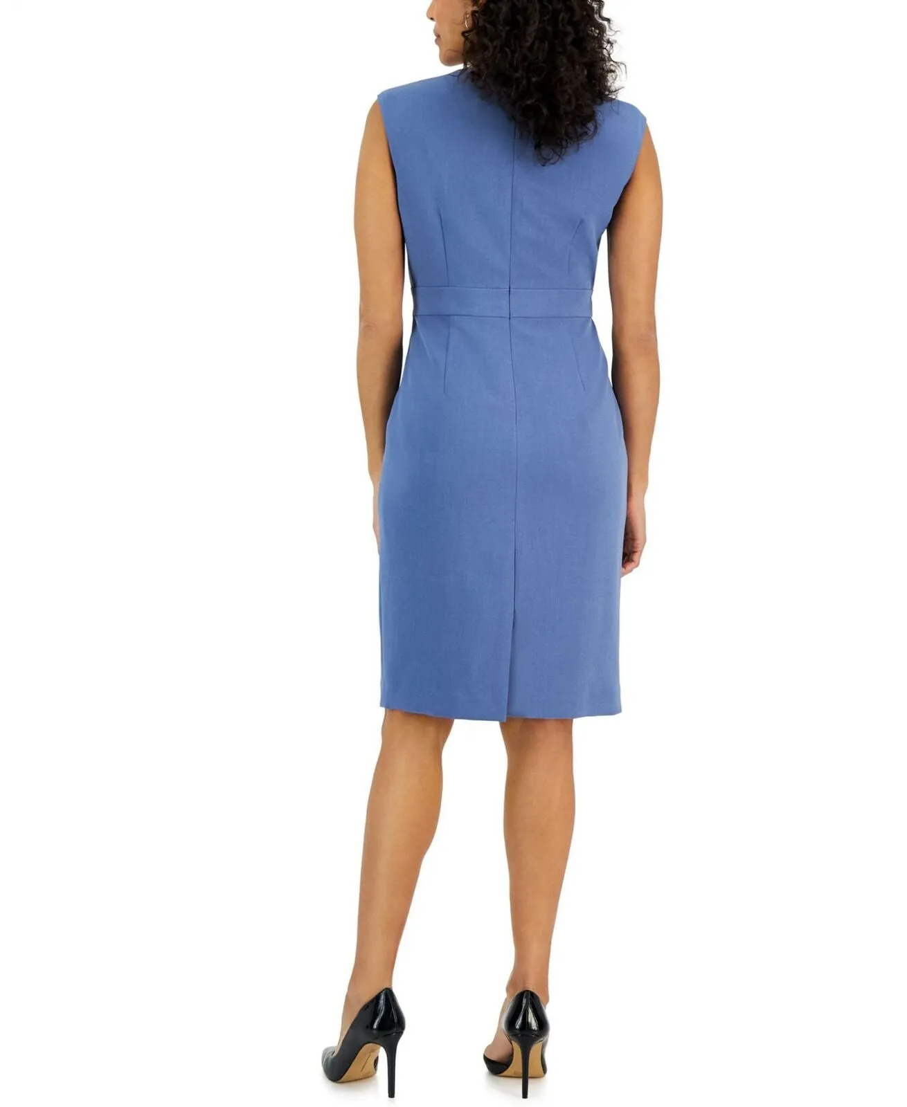 Kasper Womens Petite Sleeveless Sheath Dress 10870738