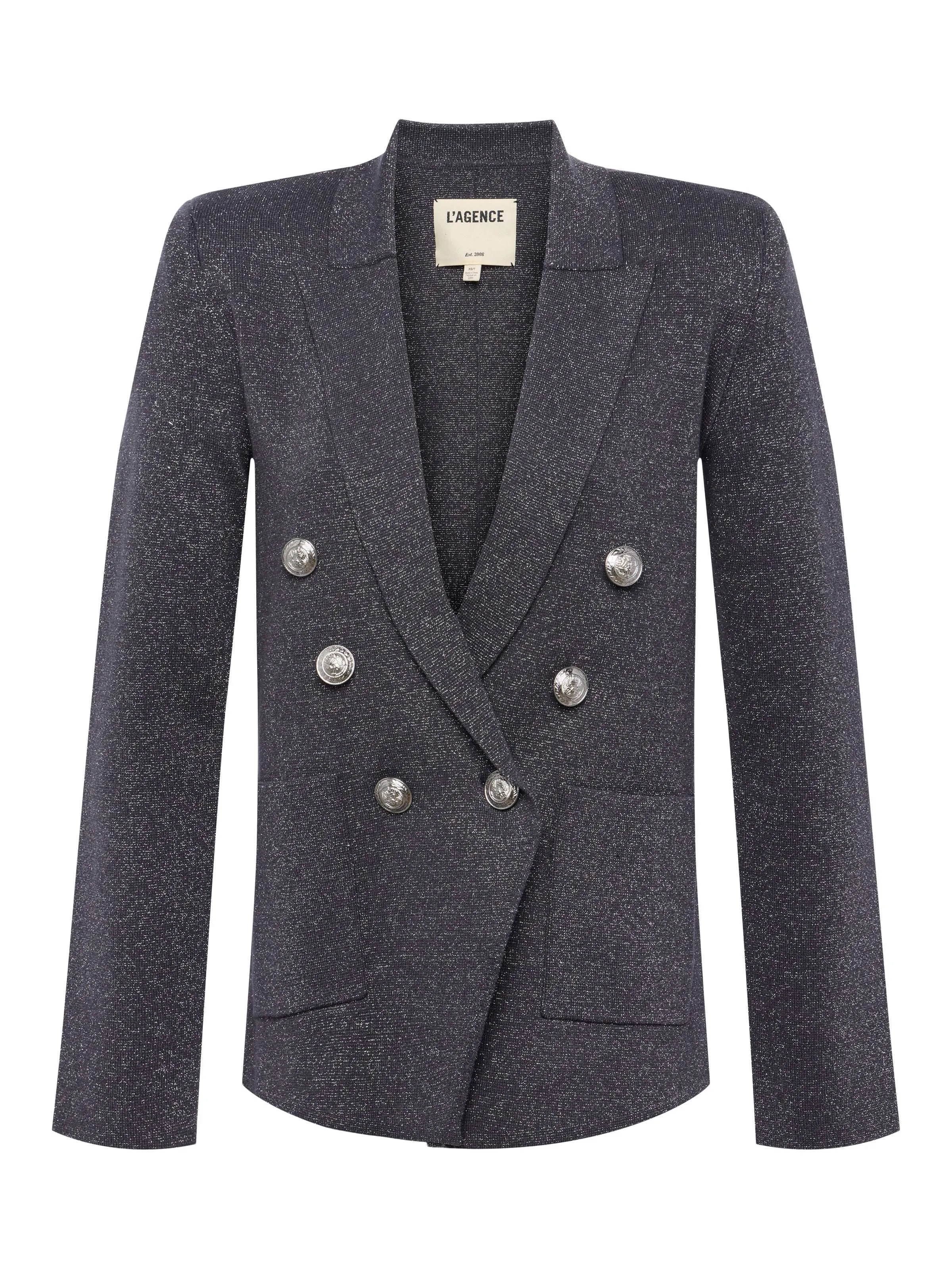 Kenzie Metallic Knit Blazer