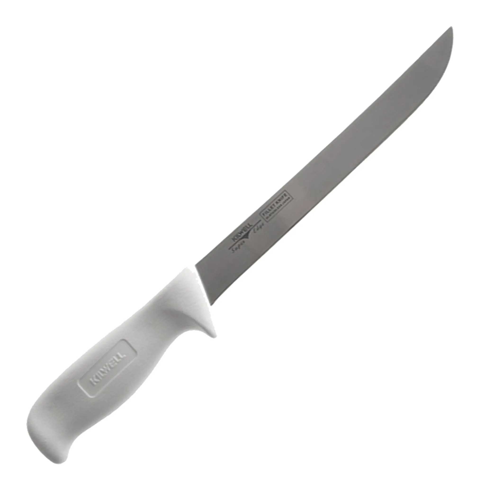 Kilwell Whitelux Filleting Knife and Sheath with 210mm Stiff Blade