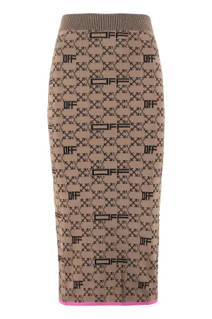 Knit pencil skirt