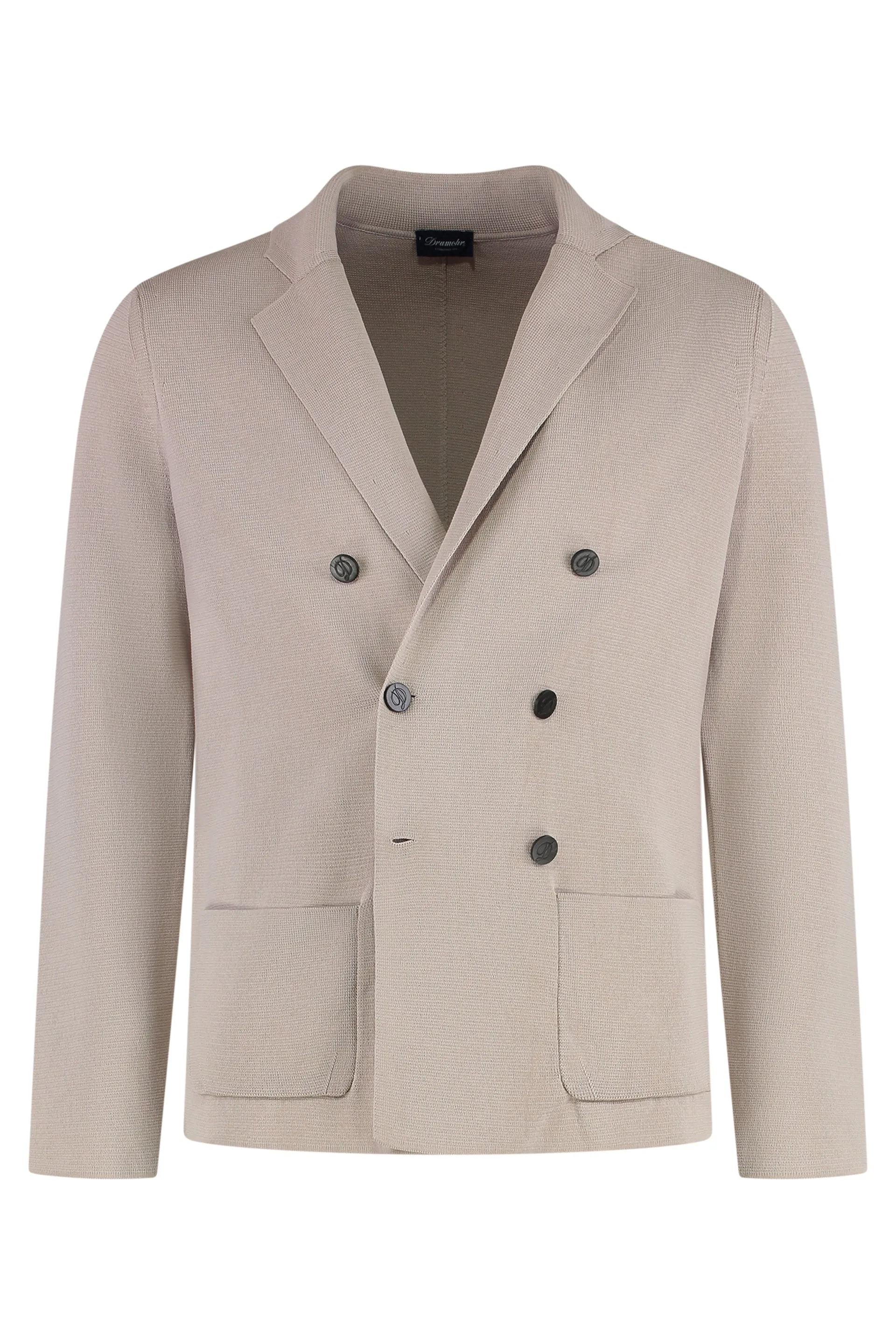 Knitted cotton blazer