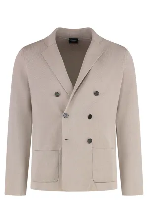 Knitted cotton blazer