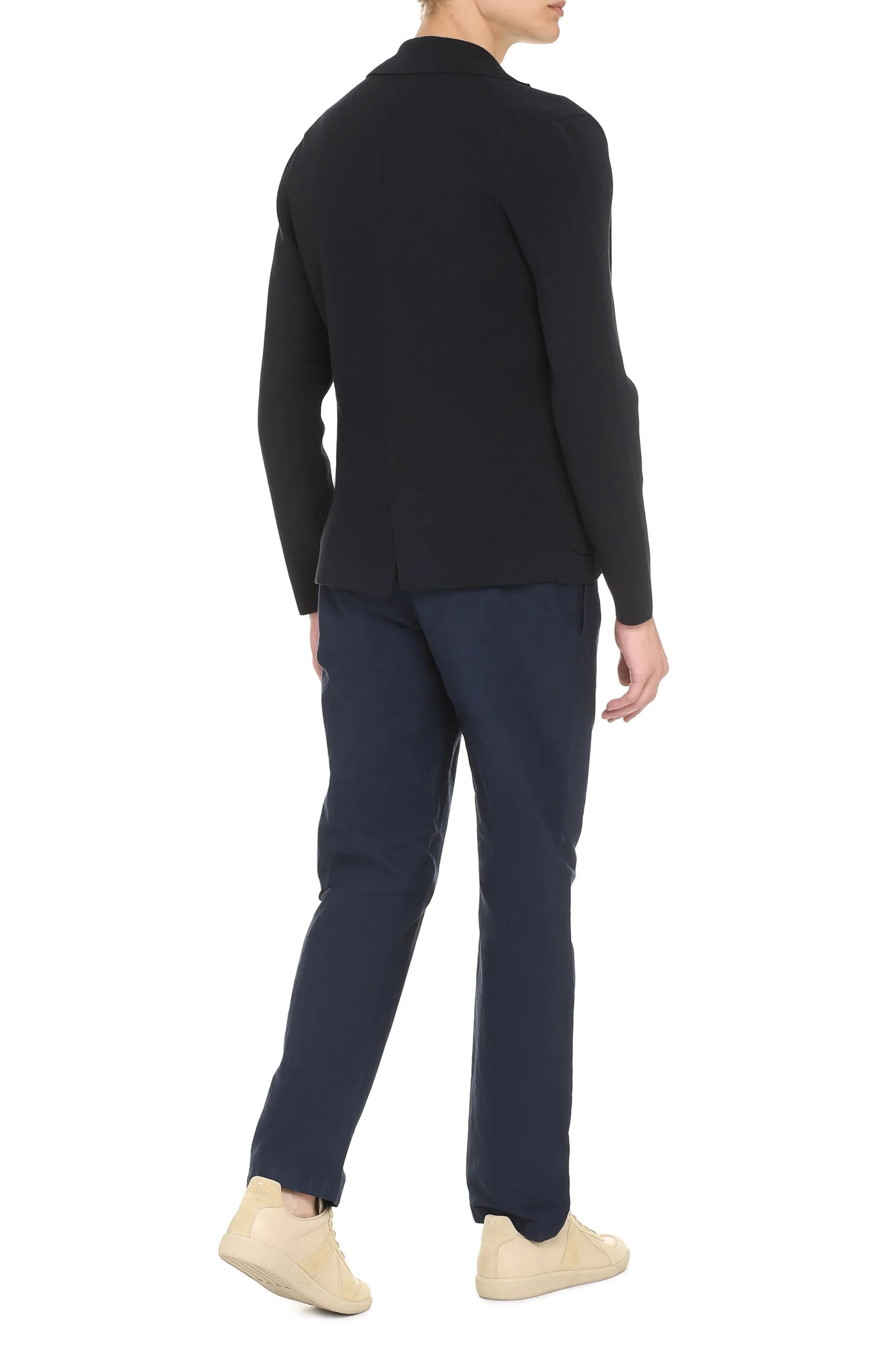 Knitted double-breasted blazer
