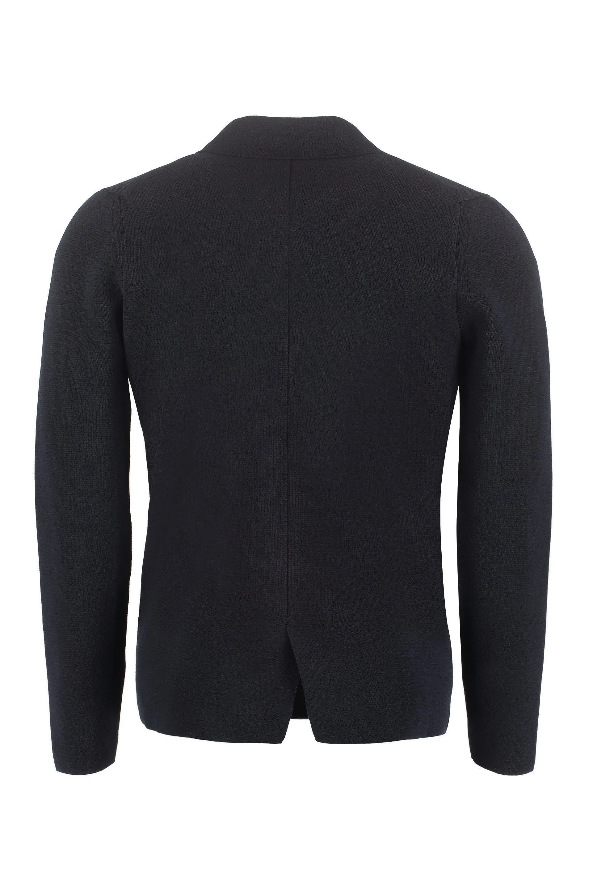 Knitted double-breasted blazer