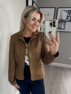 Lebek Tan Suede Jacket
