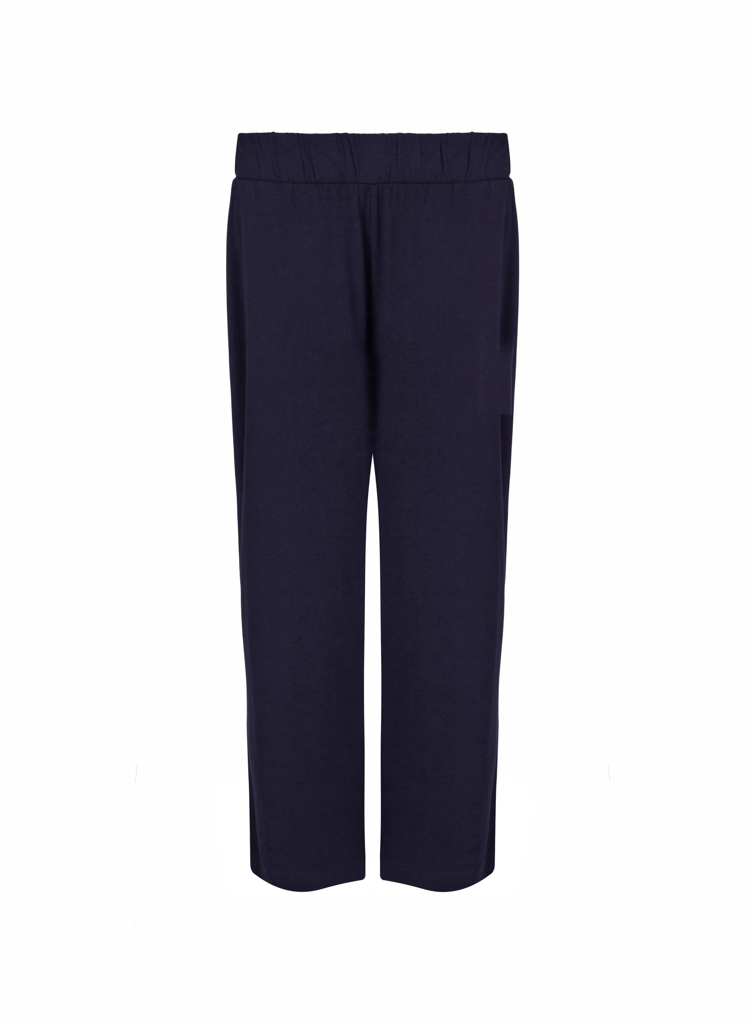 LENZING™ ECOVERO™ Jersey Cropped Palazzo Trousers | Classic Navy