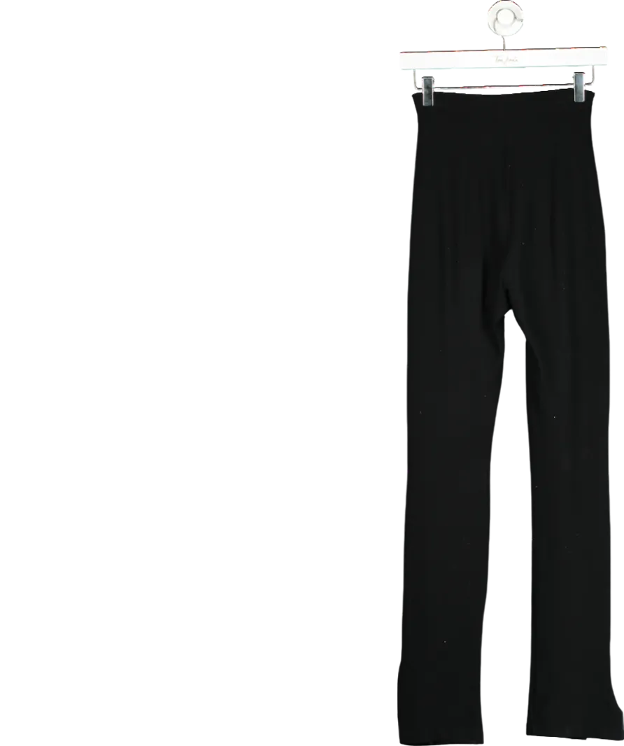 Leset Black High Waist Split Hem Pant UK XS
