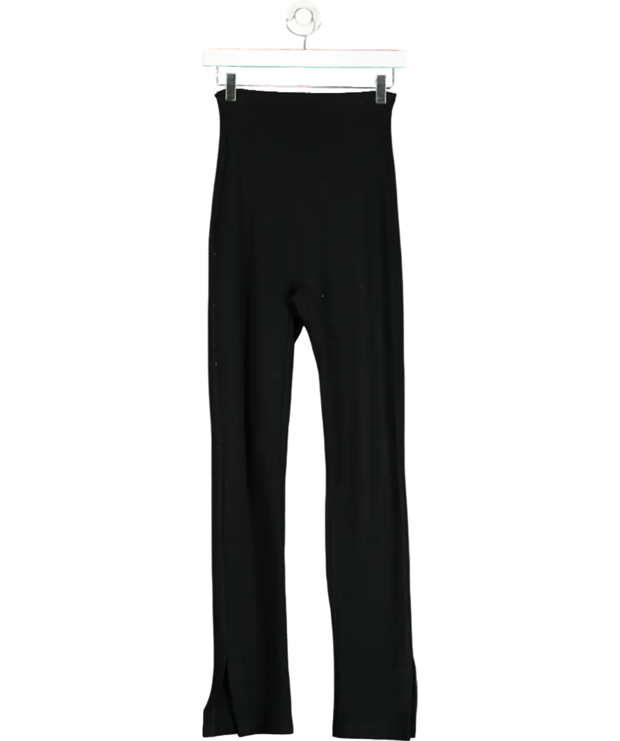 Leset Black High Waist Split Hem Pant UK XS