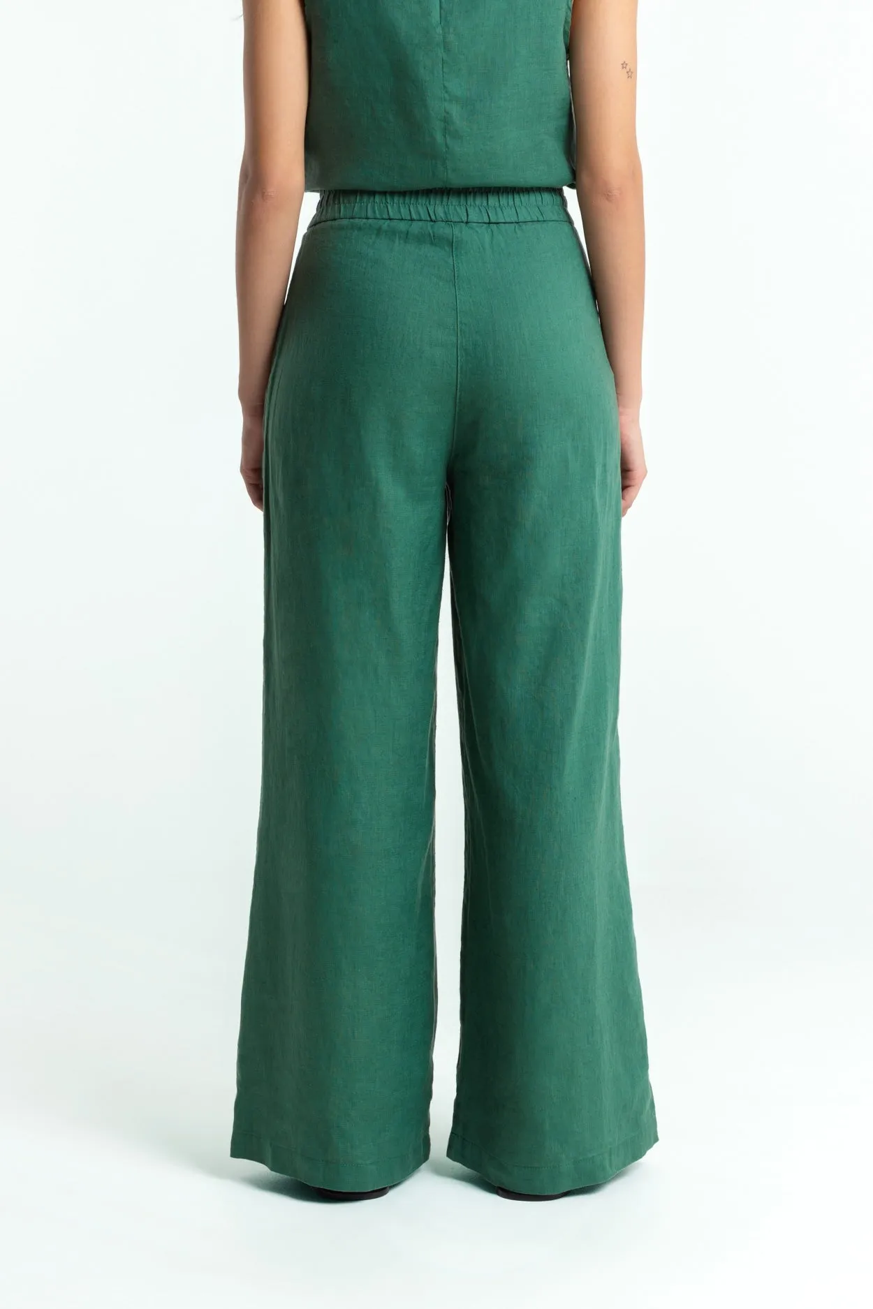 Lilian Linen Pants Green