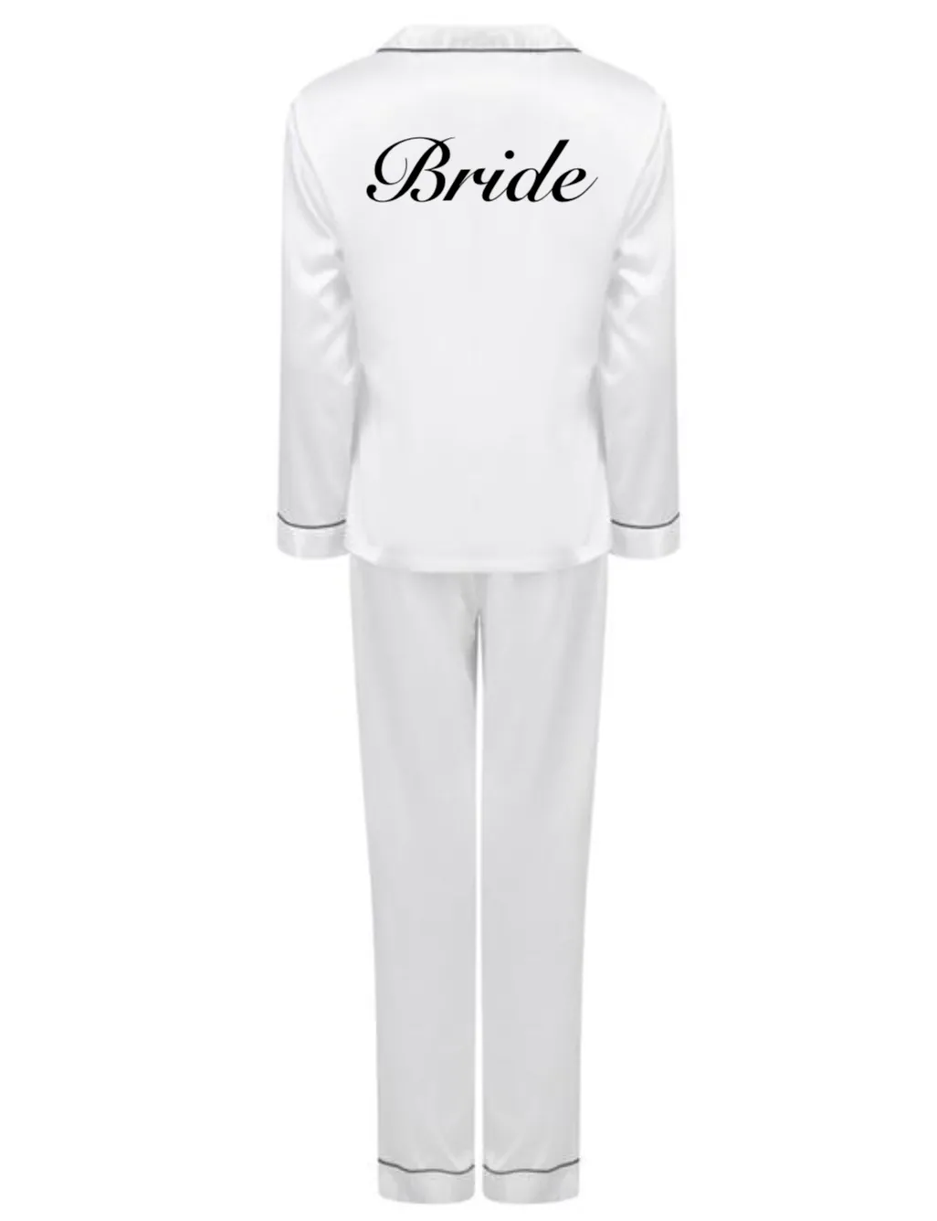 Lulabay ladies personalised satin long bridal pyjama set
