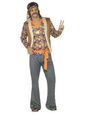Male 60's Singer Costume Multi-Coloured