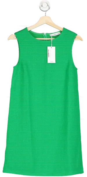 Mango Green Sleeveless Shift Dress UK 8