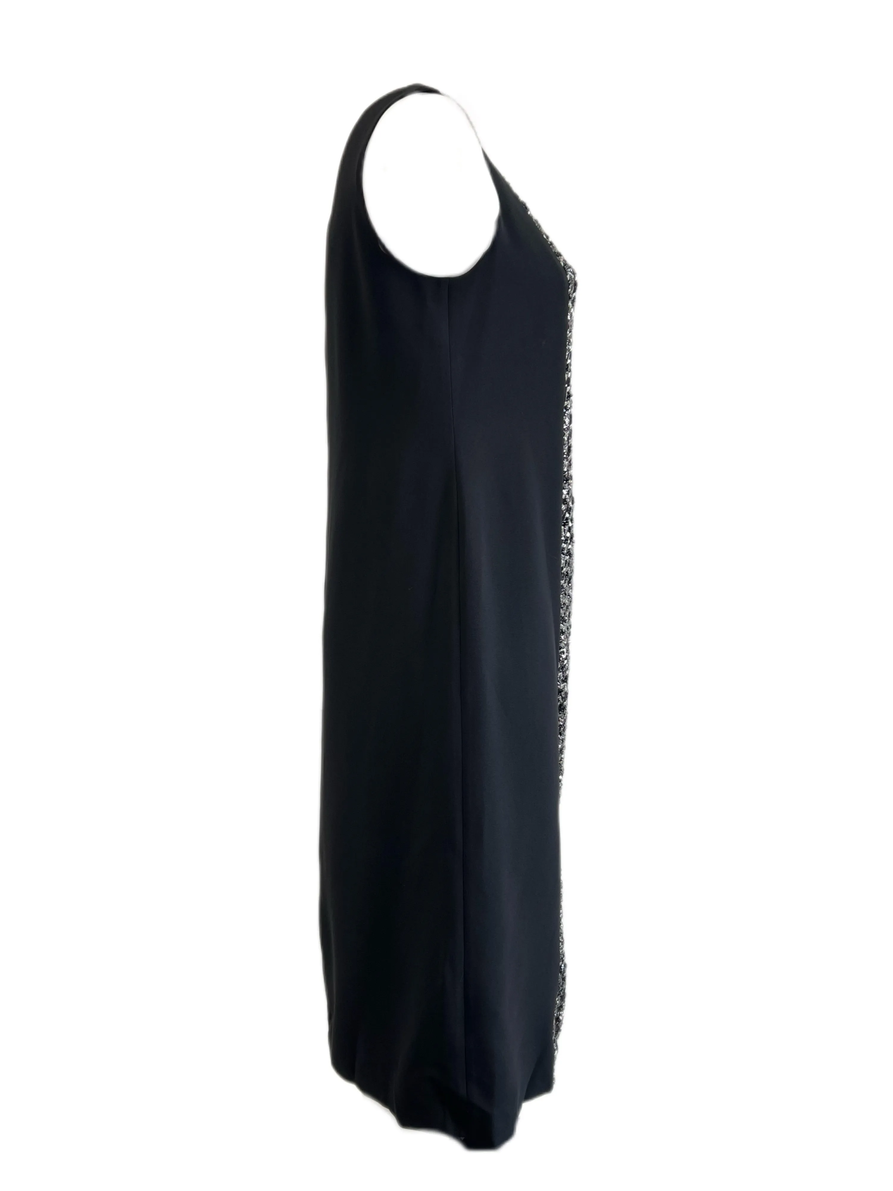 Marina Rinaldi Women's Black Dicoreo Sequins Front Sheath Dress NWT