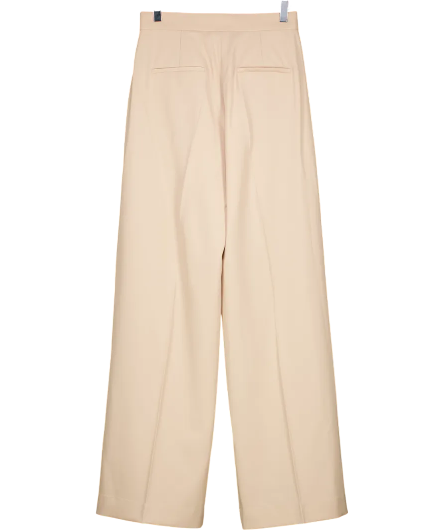 Max Mara Beige Wide Camel Trousers UK 8