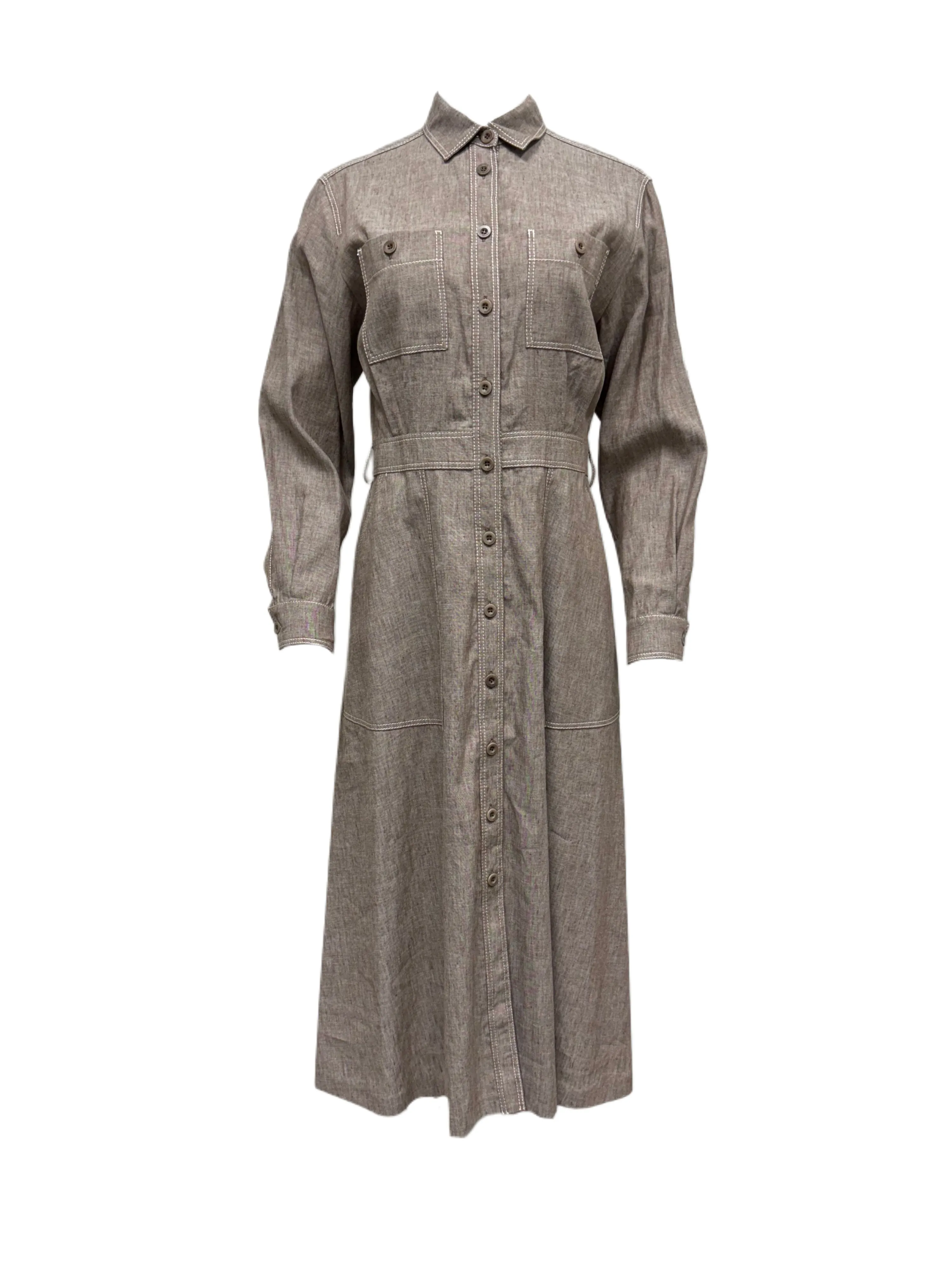 Max Mara Women's Brown Bartolo Shift Dress Size 8 NWT