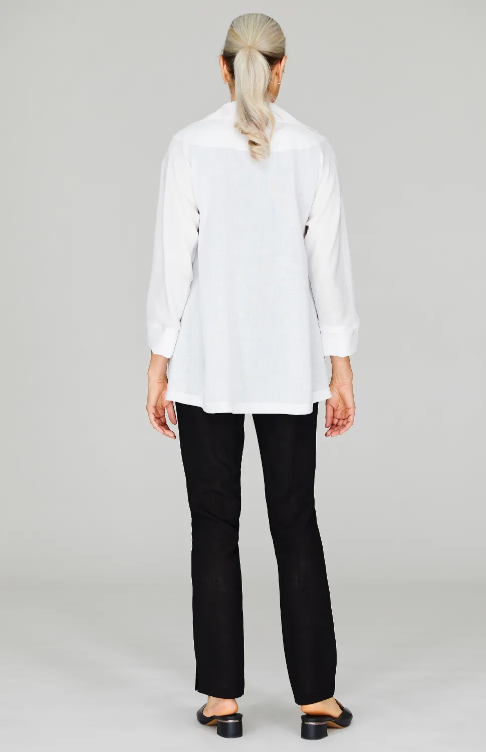 Microlinen Open A-Line Jacket