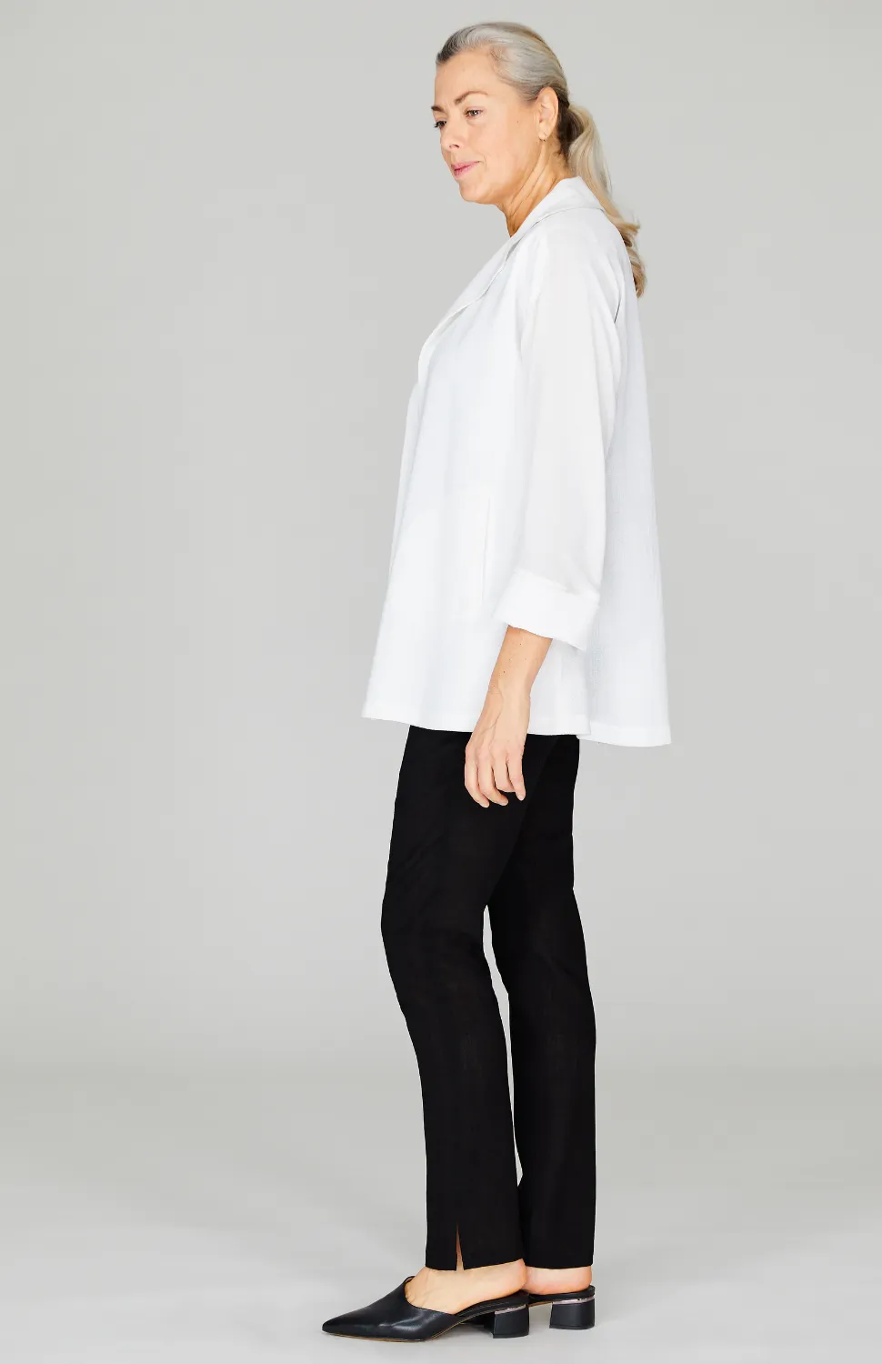 Microlinen Open A-Line Jacket