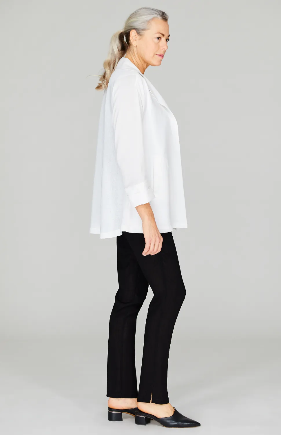 Microlinen Open A-Line Jacket