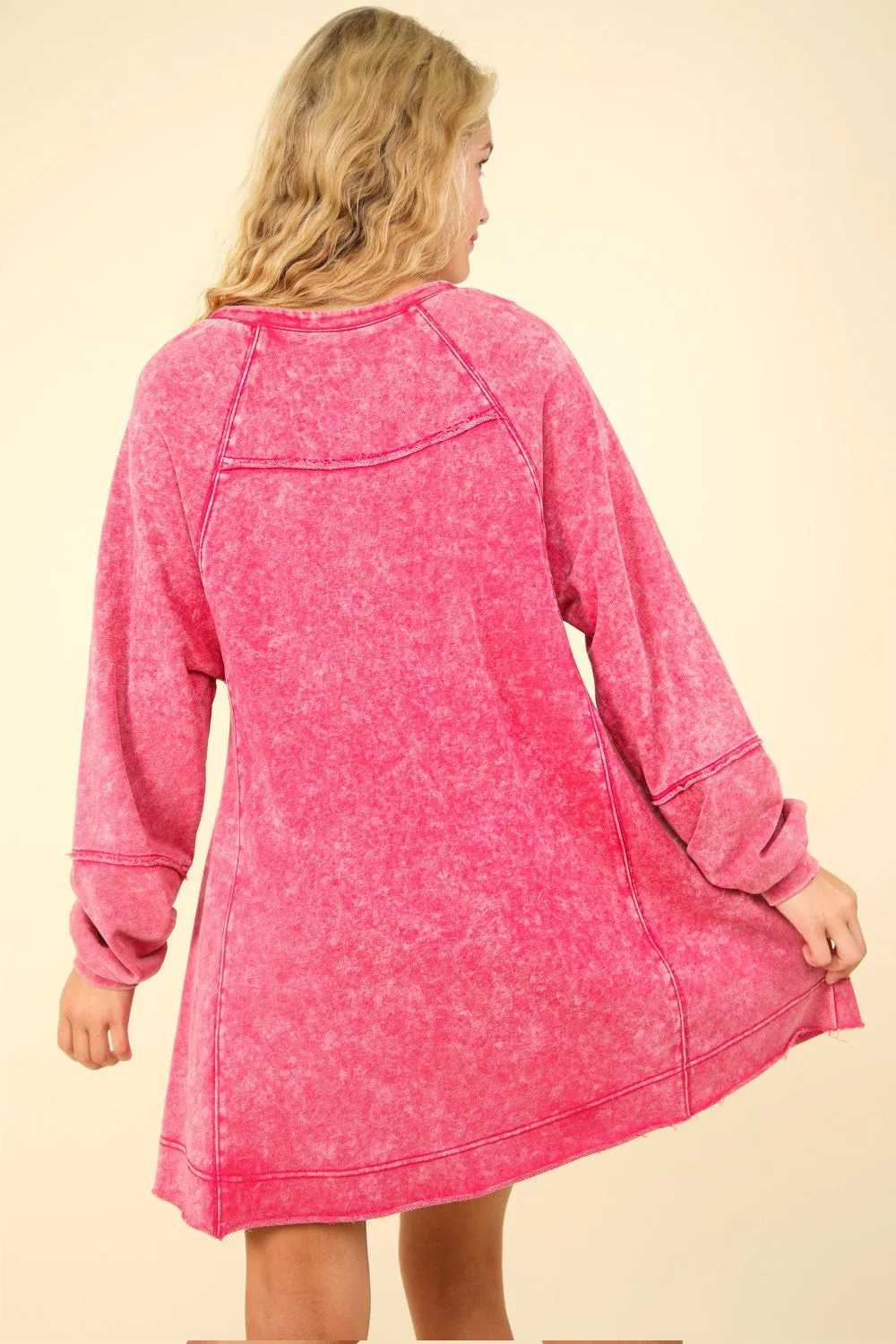 Mineral Washed Oversized A-Line Mini Dre