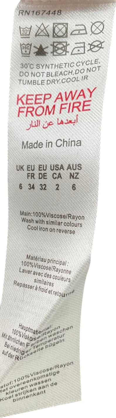 Misspap Cream Crinkle Linen Look Wide Leg Trousers UK 6