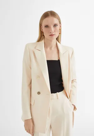 Monochrome crossed blazer