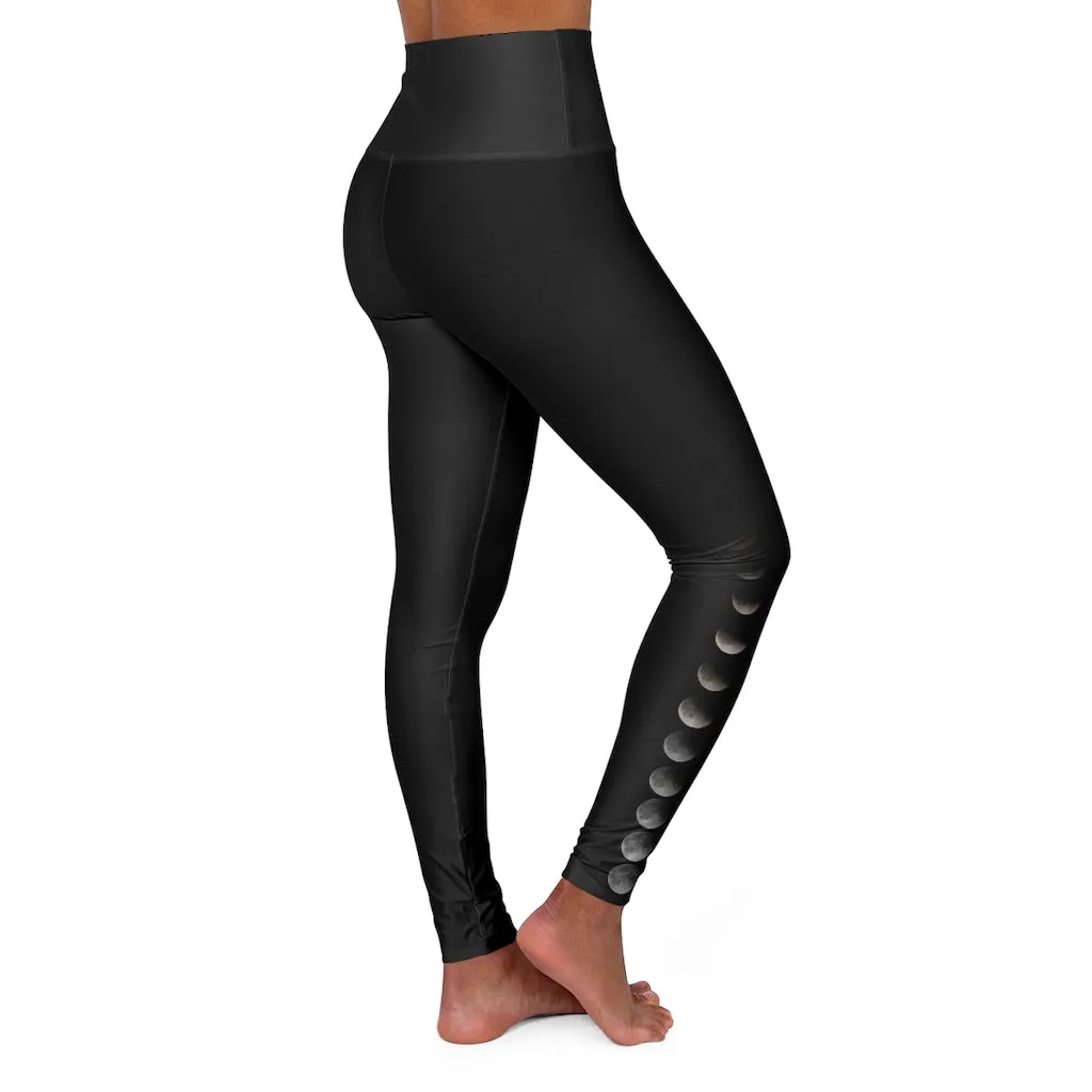 Moon Eclipse High Waisted Yoga Leggings