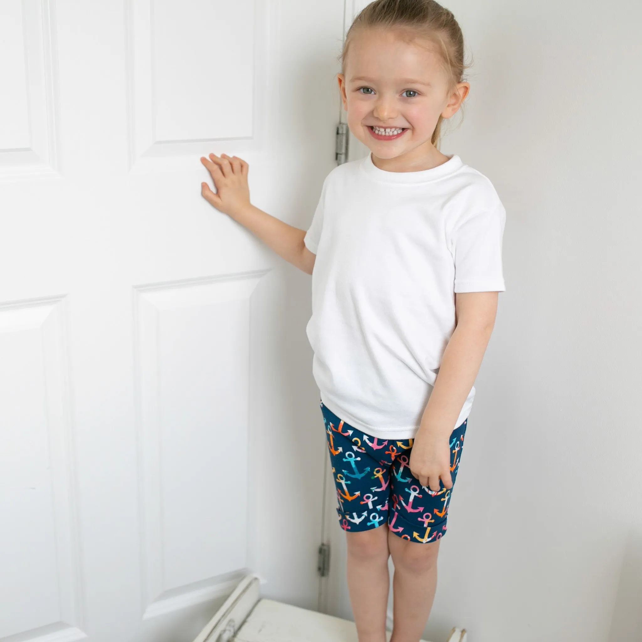 Multi colour anchor print Shorts