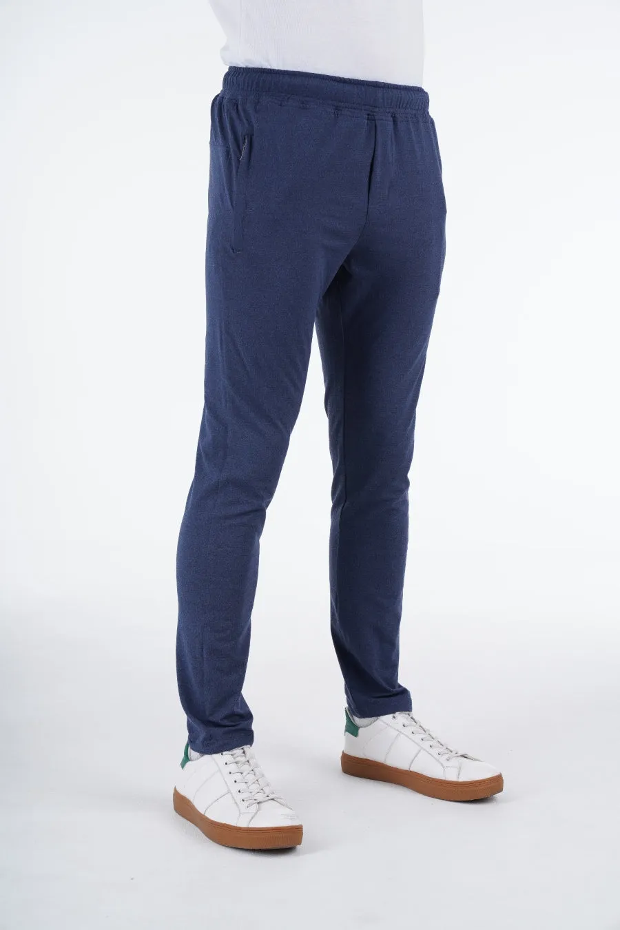 Navy Zip Trousers