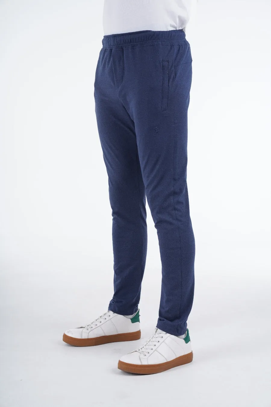 Navy Zip Trousers
