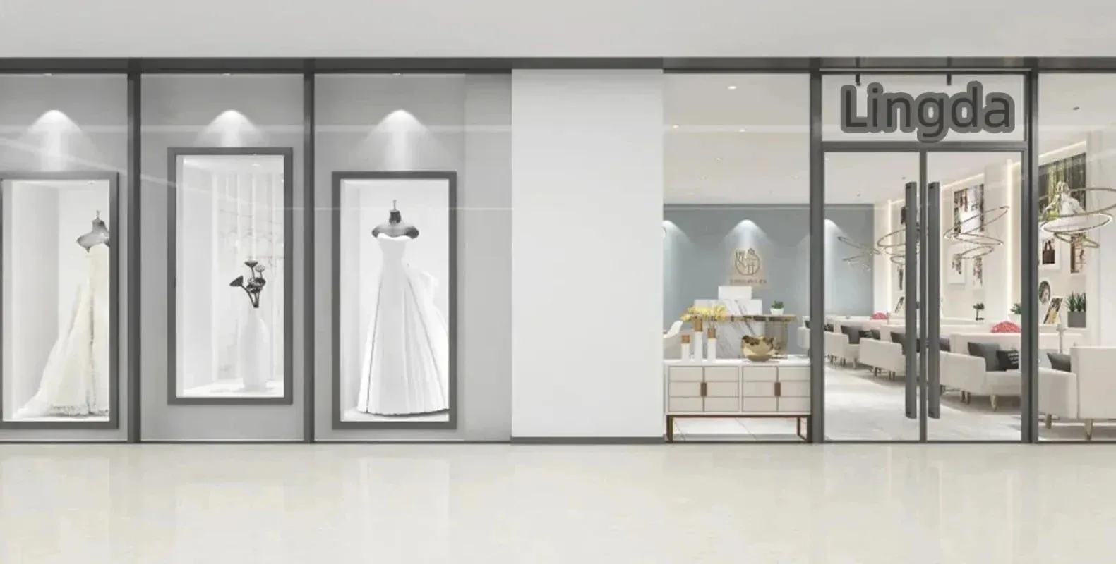 New modern white square neck sexy short wedding dress Beach Bridal gown Long sleeve A-line mini wedding bridal puffy dress