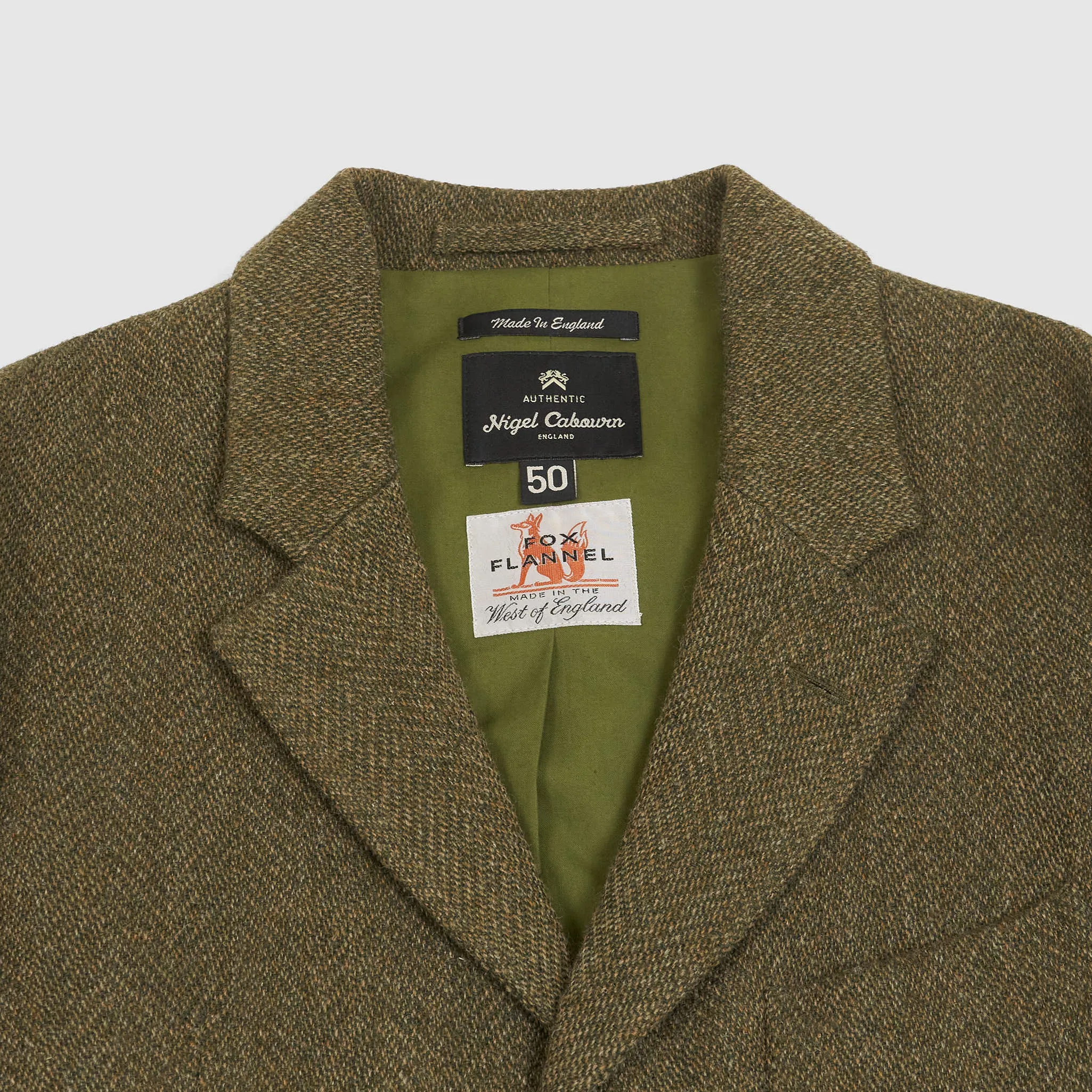 Nigel Cabourn Classic Herringbone Fox Flannel Wool Blazer