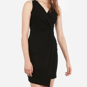 NWOT Express Surplice Front Pleated Sheath Dress