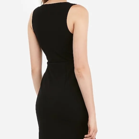 NWOT Express Surplice Front Pleated Sheath Dress