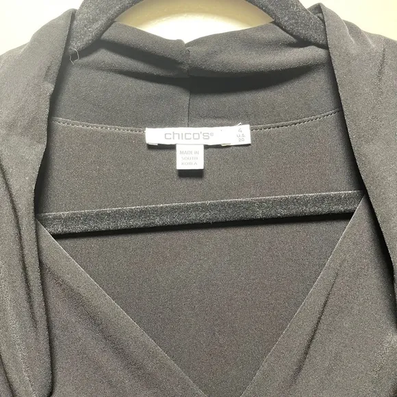 NWT Chico’s Black Pleated Short Dress Size XXL/20