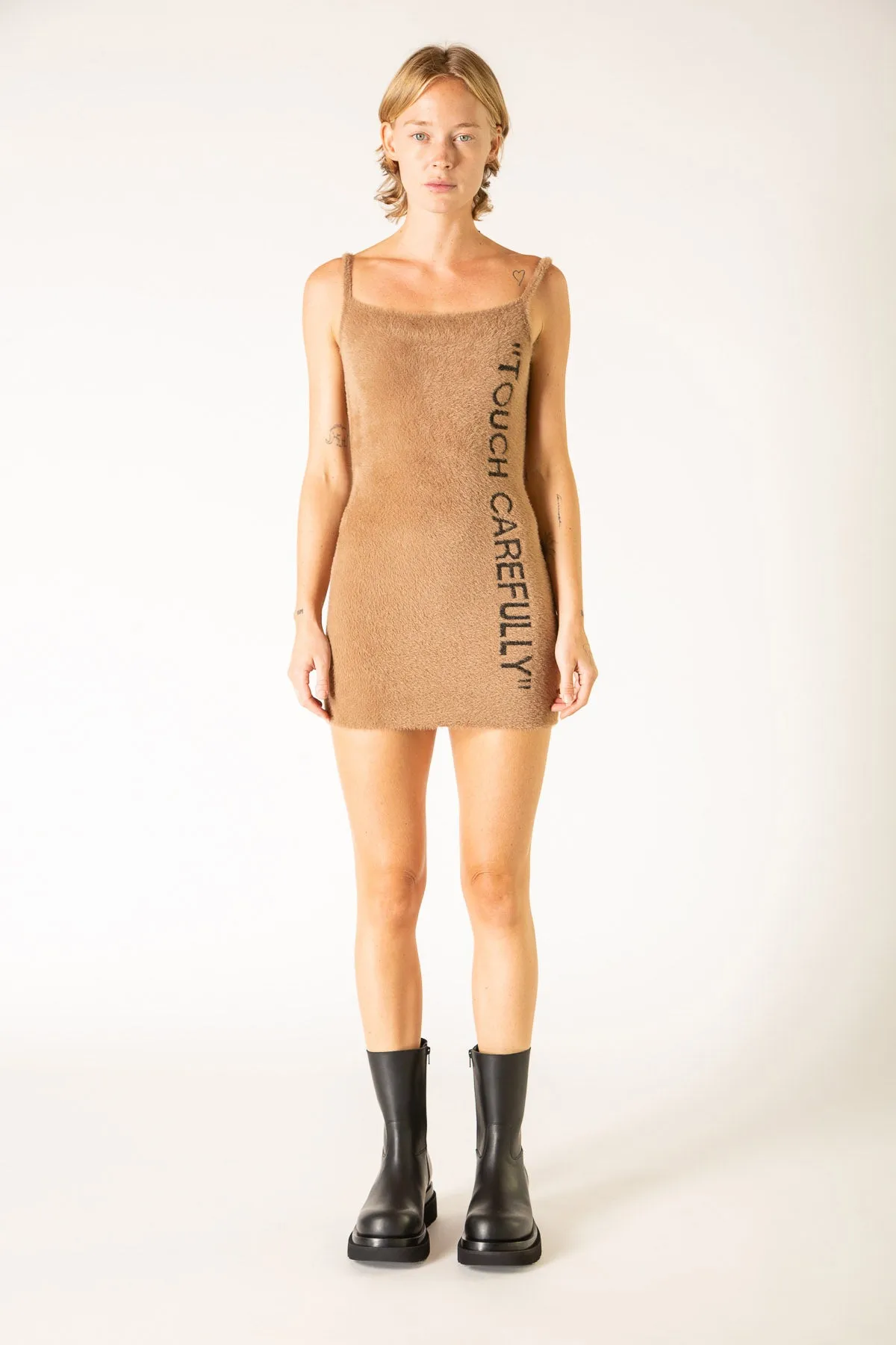 OFF-WHITE | QUOTE FUZZY MINI DRESS