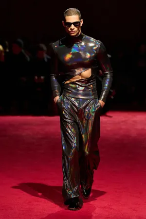 Oil Slick Wide Leg Trousers