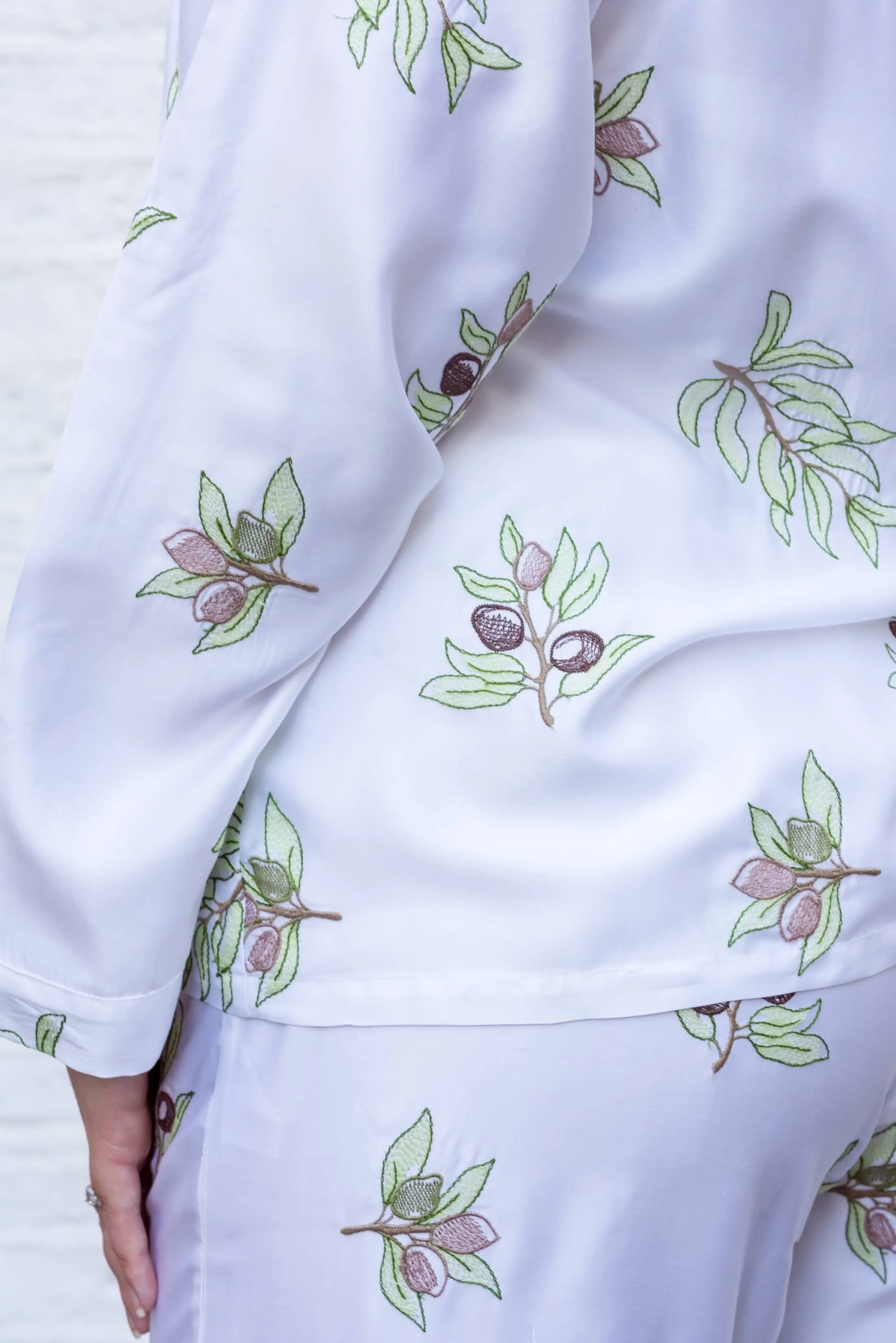 Olive Grove Edition Bamboo Vegan Silk Pyjama Set | Long