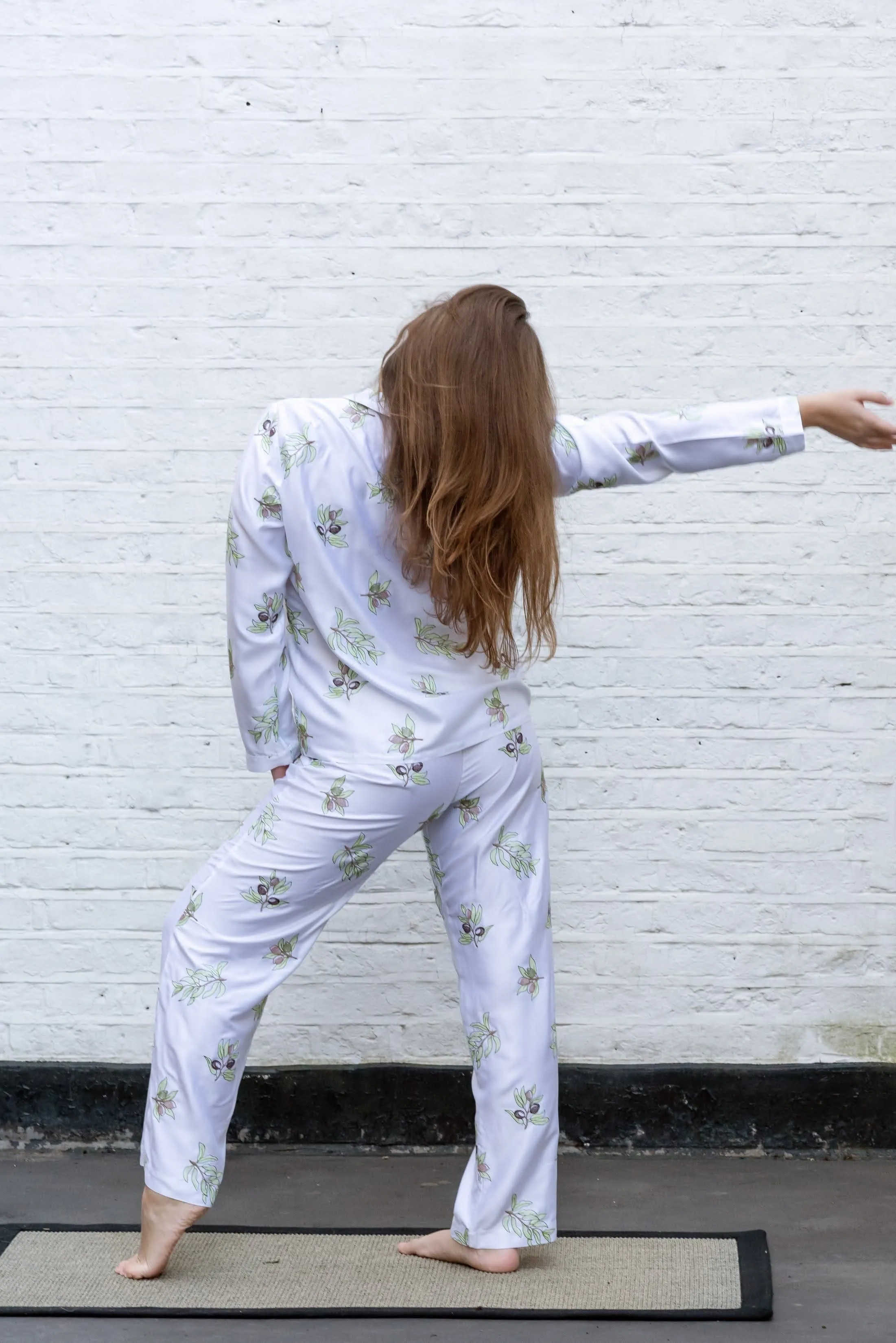 Olive Grove Edition Bamboo Vegan Silk Pyjama Set | Long