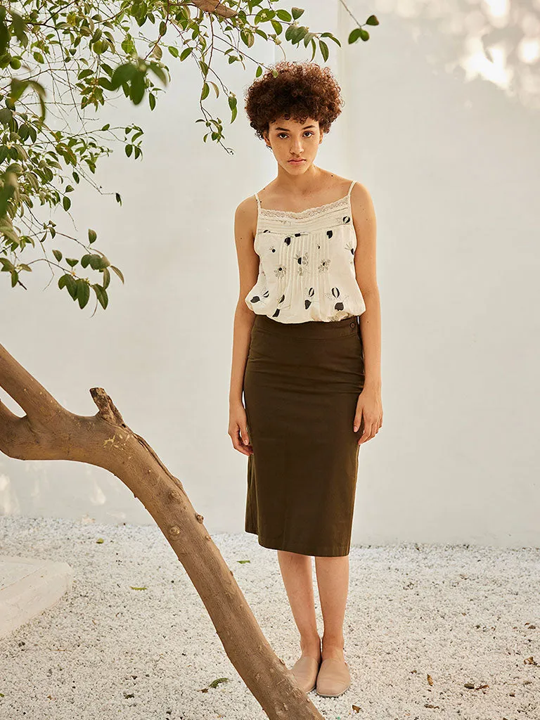 Olive Pencil Skirt