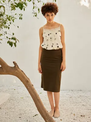 Olive Pencil Skirt