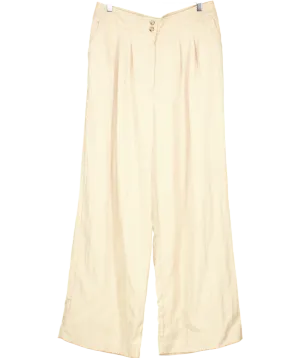 Oliver Bonas Beige Wide Leg Trouser UK 10