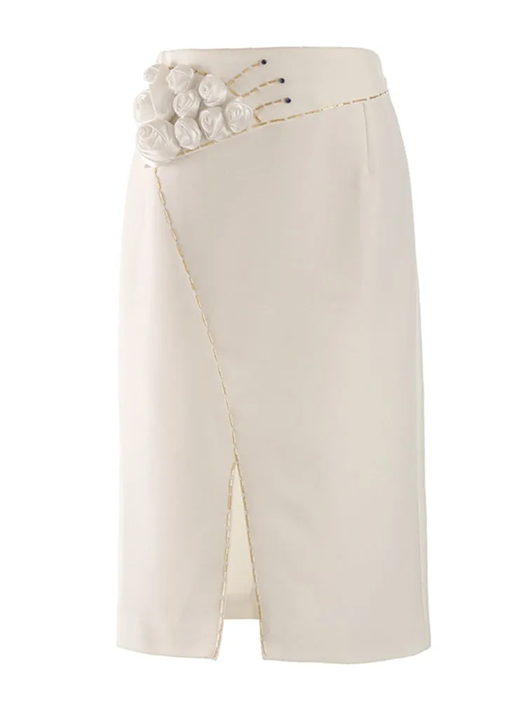 Ophelia Rose Applique Pencil Skirts - 3 Colors