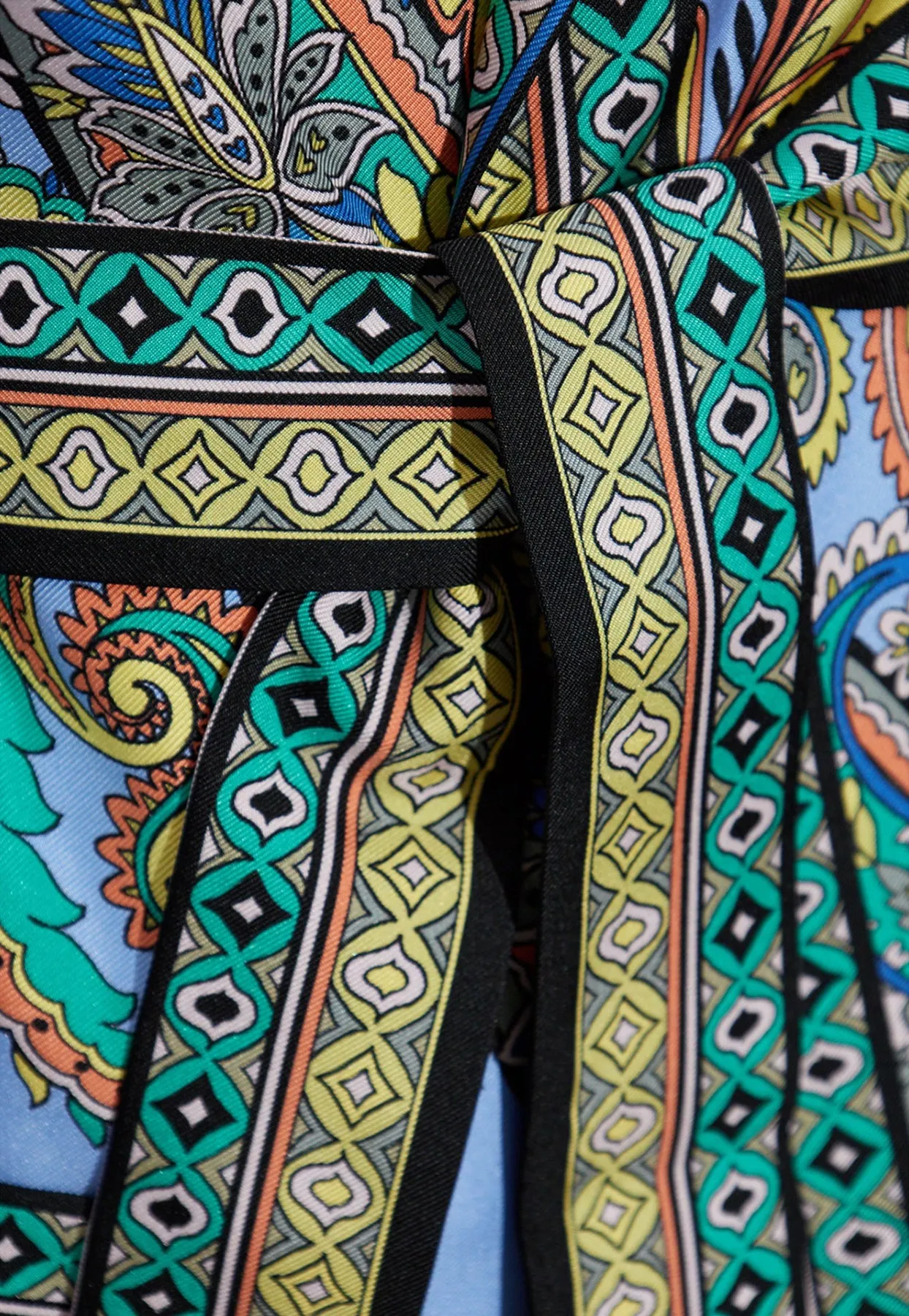 Paisley Print Silk Kimono Jacket