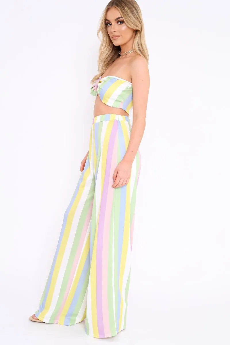Pastel Coloured Stripe Co-Ord Set - Haddy