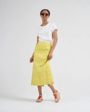 pencil metallic skirt