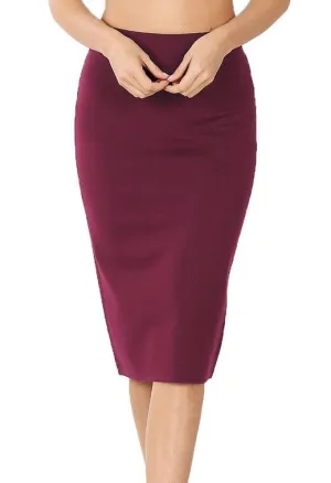 PERFECT PENCIL SKIRT |burgundy | navy | olive |