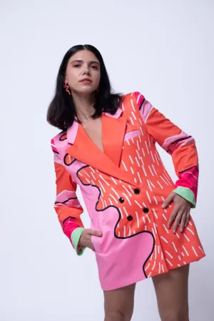 Pink Mud Blazer Dress