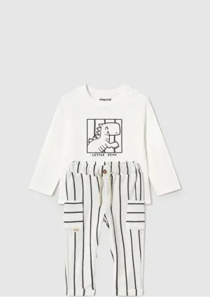 Pre-Order Mayoral 1068 Long Sleeve Tee-Shirt and Mayoral 1584 Stripe Trousers