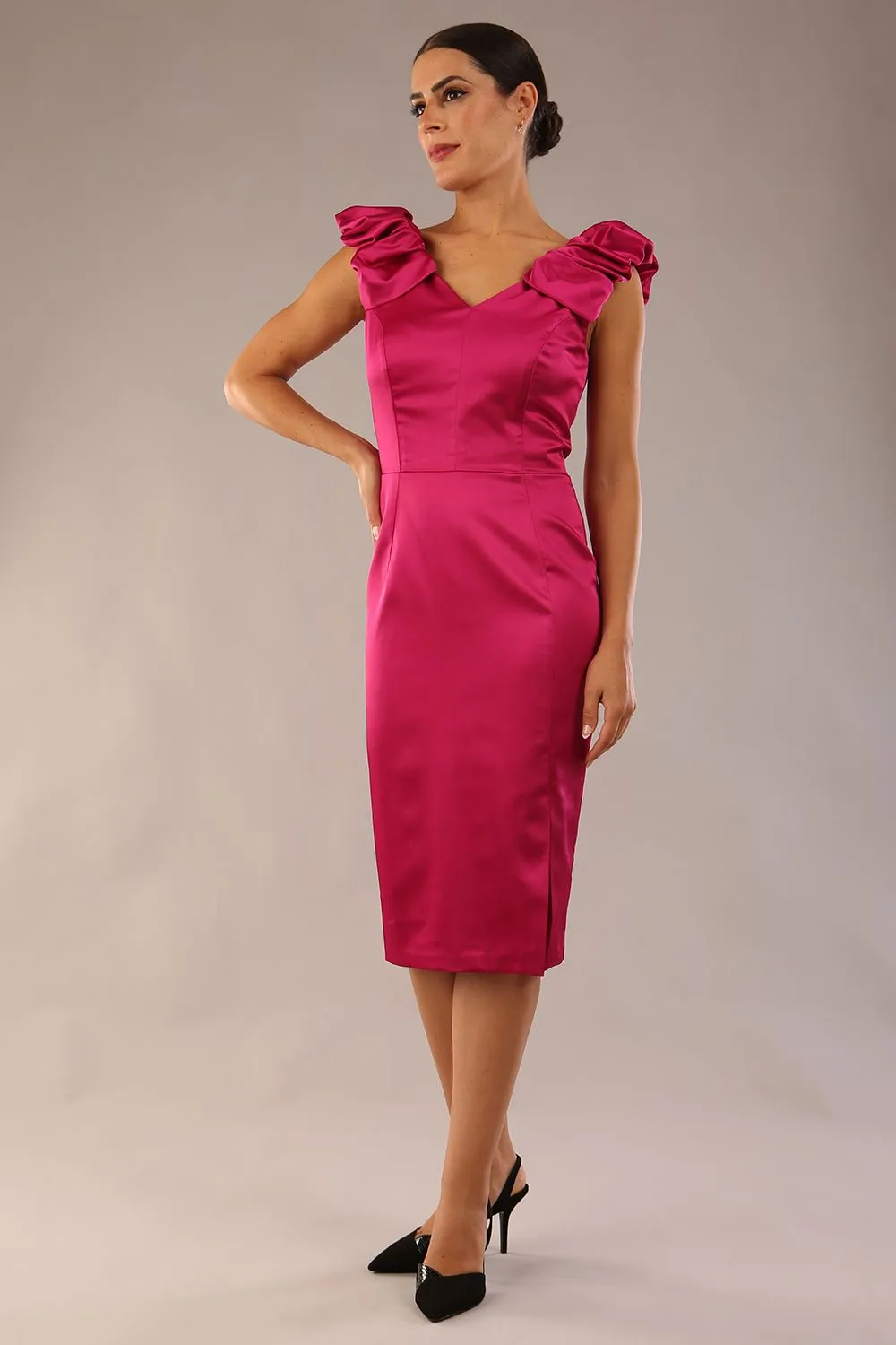 (PRE-ORDER) Prudence Satin Pencil Dress