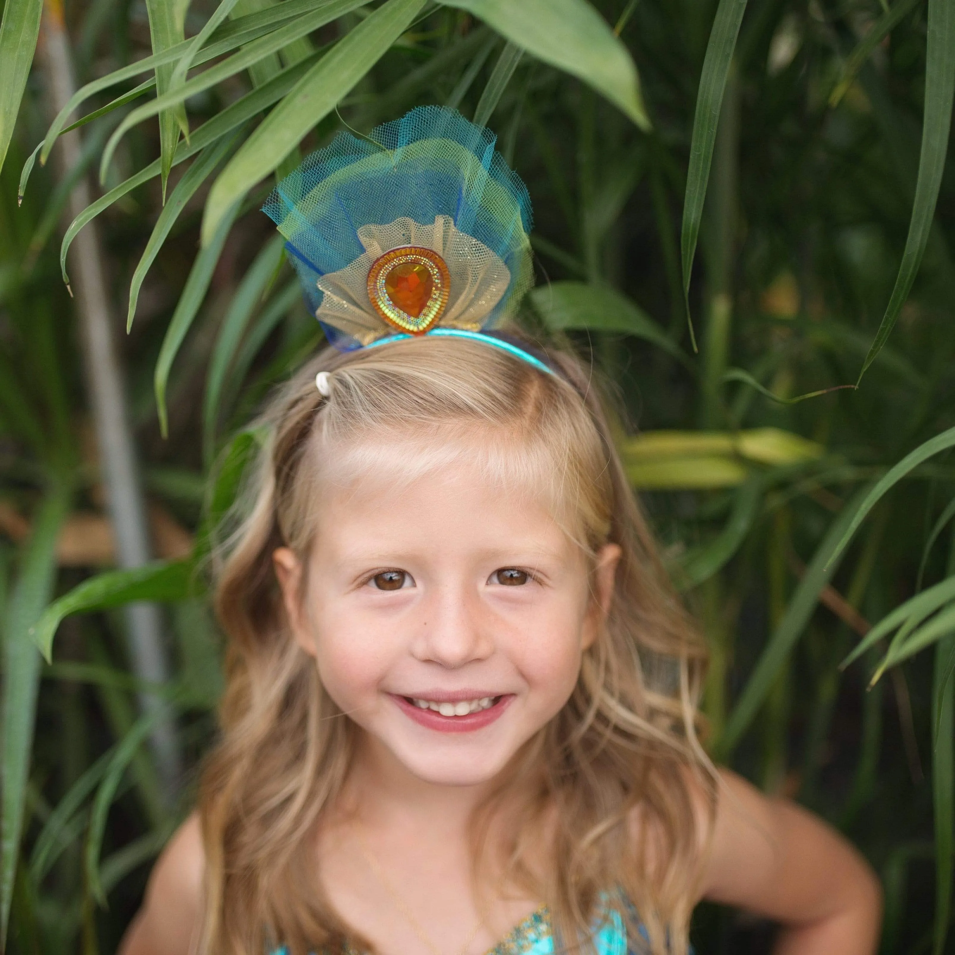 Pretty Peacock Dress & Headband